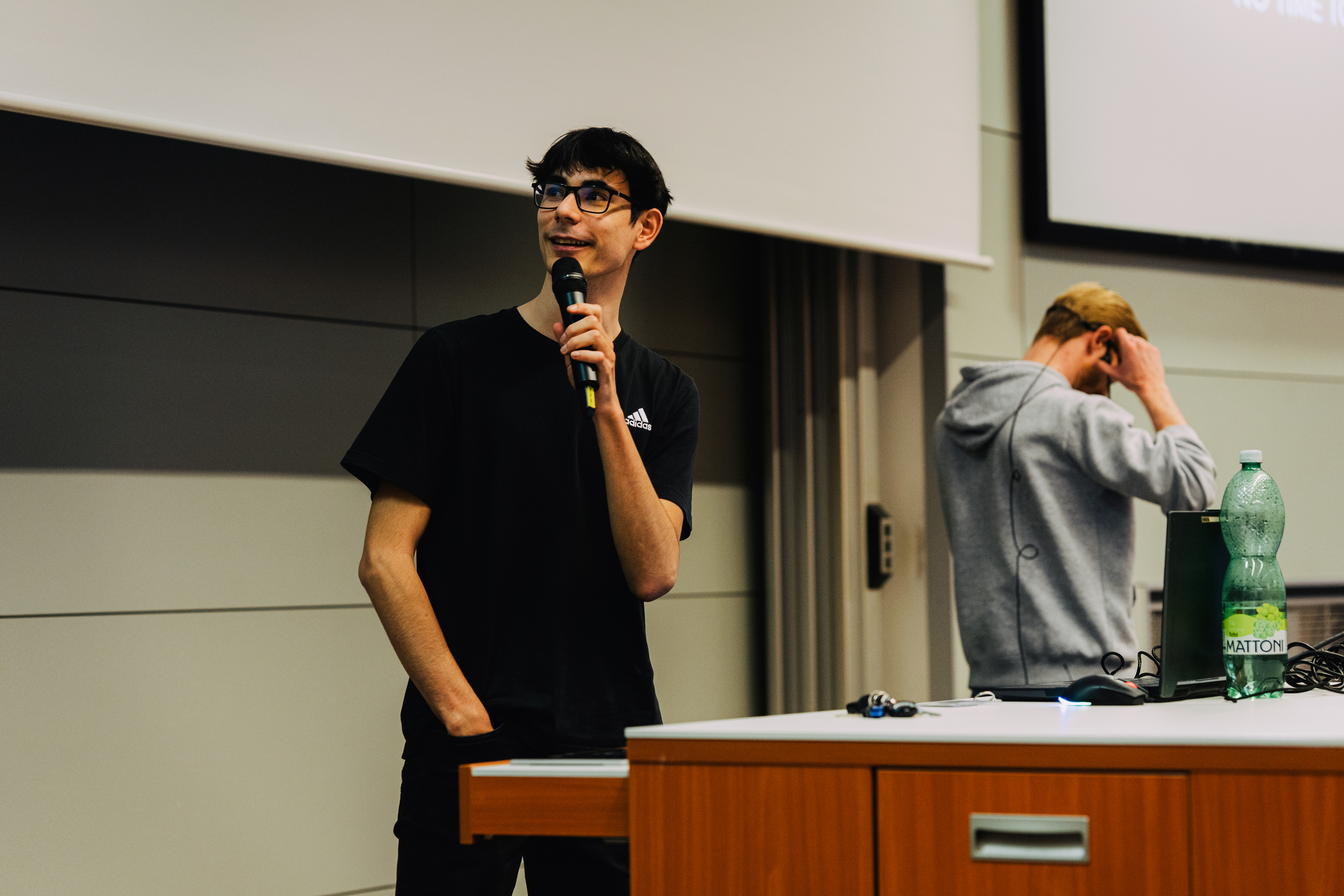 Cargoswift team presenting at an event